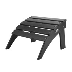 Taitettava ulkorahi HDPE-muovia musta 33 cm korkea Adirondack-tuoliin