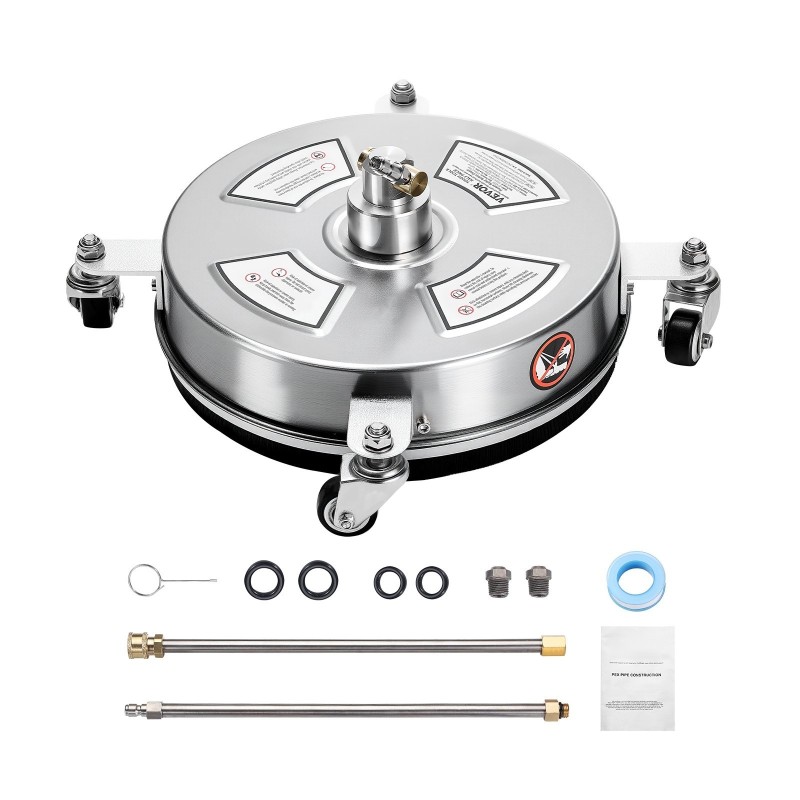 Painepesurin pintapesuri 14 tuuman ruostumaton teräs 4 pyörää betonille terasseille patioille