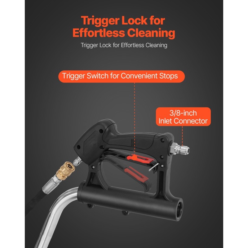 Pyörivä 20-tuumainen ruostumaton teräs puhdistussuutin painepesuriin kaksoissuutin 3/8 pikalukitusliitin