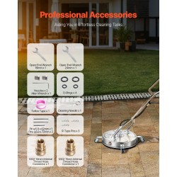 Pintapesuri 18 tuumaa ruostumaton teräs kaksoissuutin painepesureille