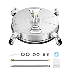 Painepesurin teräspesuri 304-ruostumatonta terästä 16,5 tuumaa 4 pyörää