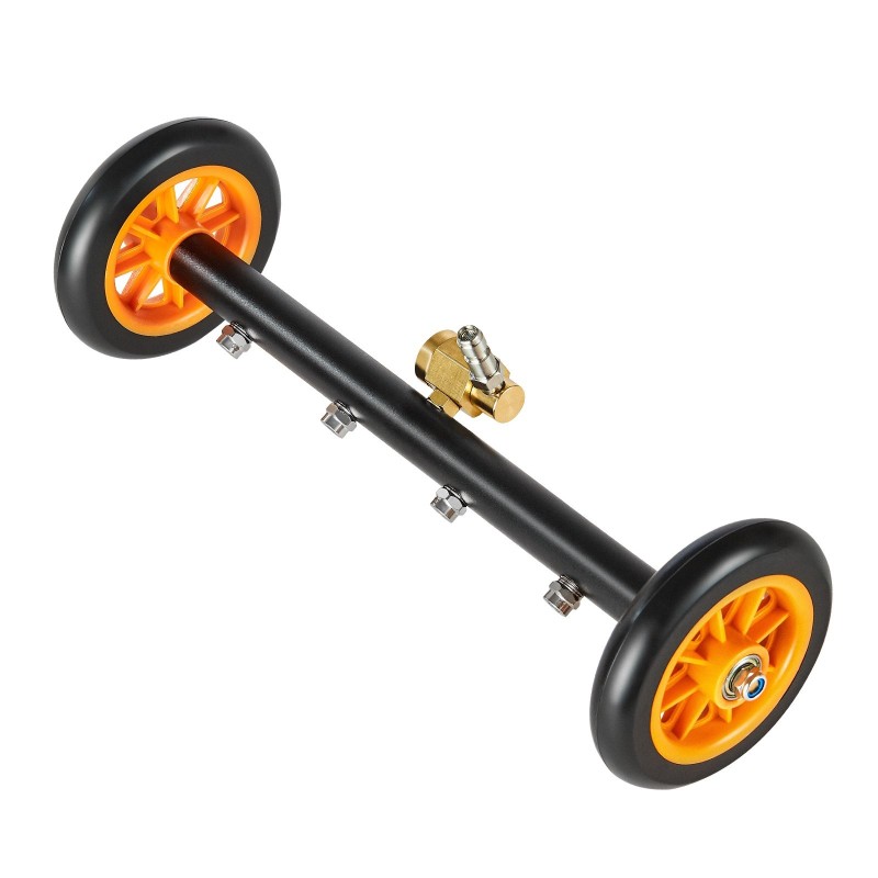 Painepesurin 16-tuumainen alustanpuhdistin ruostumatonta terästä ja alumiiniseosta 4 suutinta 2 jatkovartta