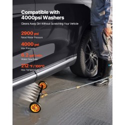 24 tuuman alustanpesuri painepesureille 7 suutinta 2 jatkovartta