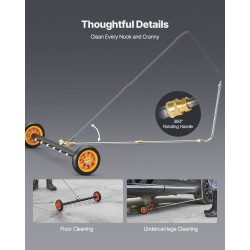 24 tuuman alustanpesuri painepesureille 7 suutinta 2 jatkovartta