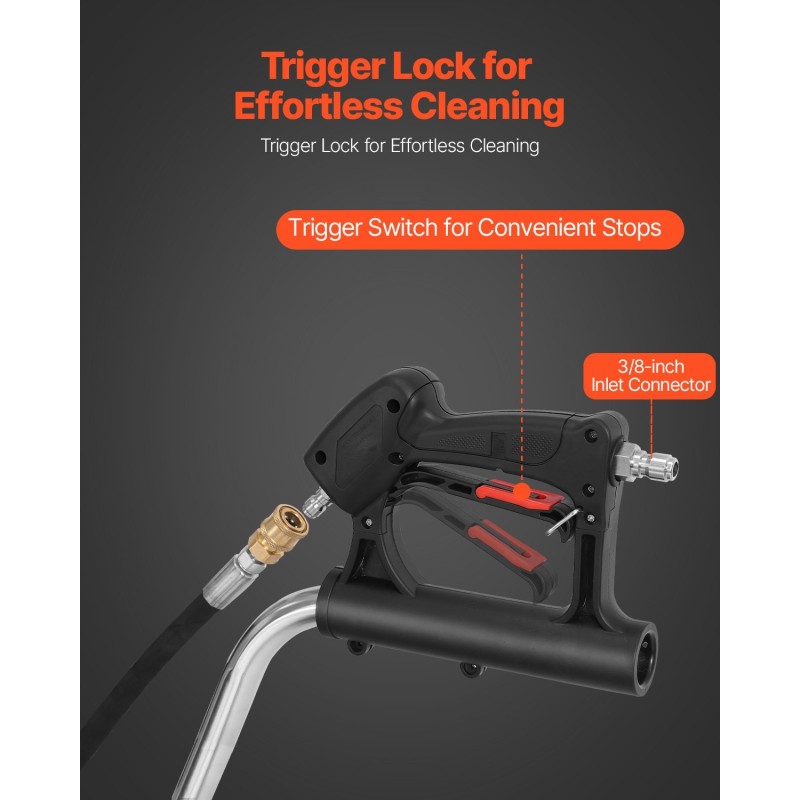 Pintapesuri 21-tuumainen ruostumaton teräs painepesukäyttöön kaksoissuutin neljä pyörää