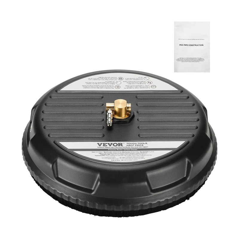 Terassipesuri 15-tuumainen muovinen nelipyöräinen painepesuriin 1/4-pikalukitusliittimelle