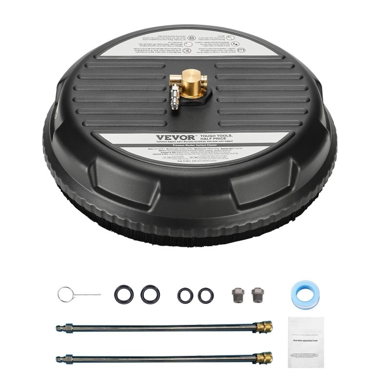 Pintapesuri painepesuriin 15-tuumainen 304-ruostumaton teräslevy 4 pyörää