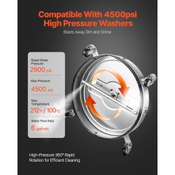 Pintapesuri 22 tuumaa ruostumatonta terästä 2 suutinta 4 pyörää kaksoiskahvalla