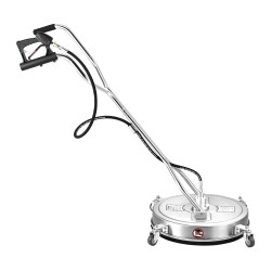 Pintapesuri 22 tuumaa ruostumatonta terästä 2 suutinta 4 pyörää kaksoiskahvalla