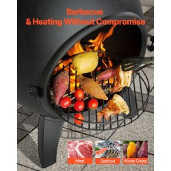 Ulkotulisija pallomainen alumiinirunkoinen 22-tuumainen verkkorakenne kääntyvällä grilliritilällä