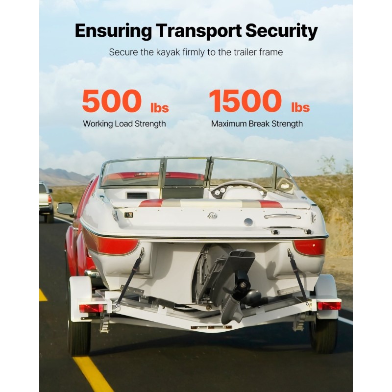 Itsestään kelautuvat räikkäkiristimet teräs ja PP-muovi 5×122 cm 226,8 kg 2-osainen peräkärryihin