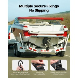 Vedettävät raksihihnat kaksiosainen sarja teräs ja polypropeeni säädettävä 40–61 cm