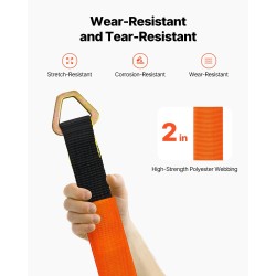 Akseliliinat 45-teräs ja polyesteri 5,08 x 97,54 cm 4 kpl ajoneuvojen kiinnitykseen