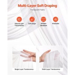 Hääkaaren kukkasetti silkkikukat läpikuultava verho kolmiosainen valkoinen