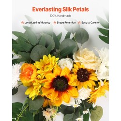 Hääkaaren kukkasetti silkkikukat läpikuultava verho kolmiosainen valkoinen