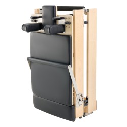 Taitettava puinen pilates reformer kotikäyttöön jousi ja naruvastuksella istuinlaatikolla