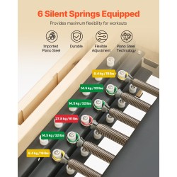 Pilates-reformerikone massiivipuusta 2380x735x925 mm jousi ja köysi istuinlaatikolla kotisalille ja studioille