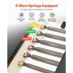 Pilatesreformer alumiiniseosrunko 2450x710x930 mm kotikäyttöön jousi ja naruvastus istuinlaatikolla