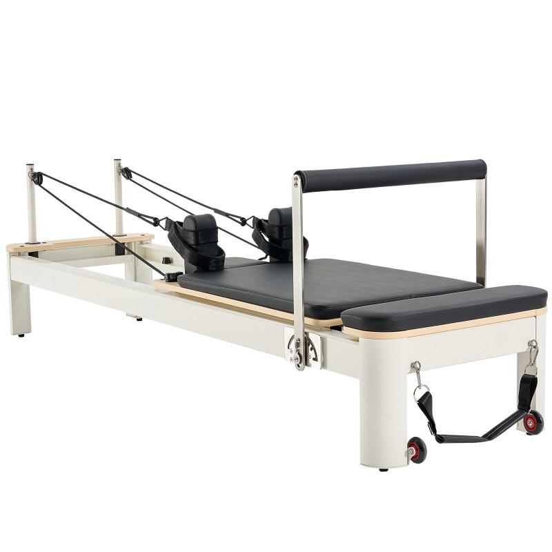 Pilatesreformer alumiiniseosrunko 2450x710x930 mm kotikäyttöön jousi ja naruvastus istuinlaatikolla