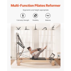 Puurunkoinen reformeri Pilates-harjoitteluun kotiin tai studioon 2400x735x1990 mm