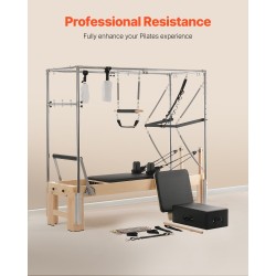 Pilates-reformer puurunkoinen kaksoisvastuksella koti- ja studiokäyttöön reformer-laatikko hyppylauta