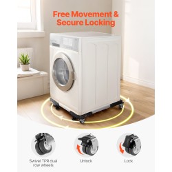 Säädettävä kodinkonealusta ruostumaton teräs 27,5–35,4 tuumaa 500 kiloa