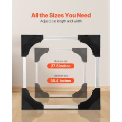 Säädettävä kodinkonealusta ruostumaton teräs 27,5–35,4 tuumaa 500 kiloa