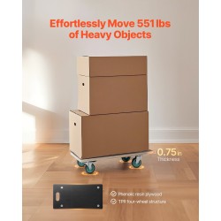 Huonekalukärry kaksi kappaletta 250 kg kantavuudella neljä pyörää joista kaksi jarrulla