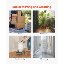 Huonekalukärry kaksi kappaletta 250 kg kantavuudella neljä pyörää joista kaksi jarrulla