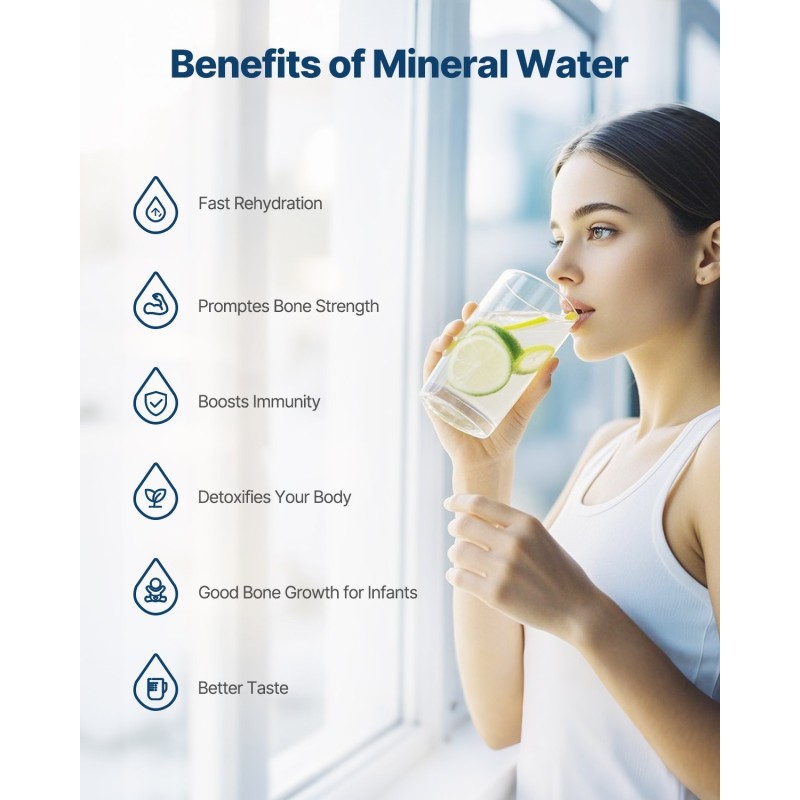 Remineralisointisuodatin hanan alle lievästi emäksinen pikasliittimellä 1100 gallonaa