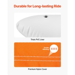 Vedettävä vesirengas veneeseen nailonkankaalla PVC-sisäosalla 3 henkilölle 510 paunaa 2 vetopistettä