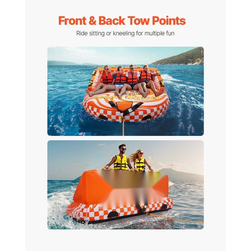 Vedettävä vesilelu 1–4 henkilölle nailonpäällisellä PVC-sisärakenteella