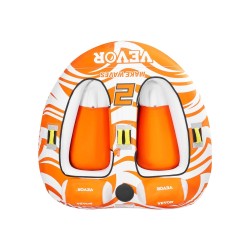 Vedettävä vesilelu kahden hengen pehmustetuilla kahvoilla nylonpäällisellä