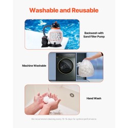 Suodatinpallot 100% polyesterikuitua 50 mm pesupussilla uima-altaisiin akvaarioihin