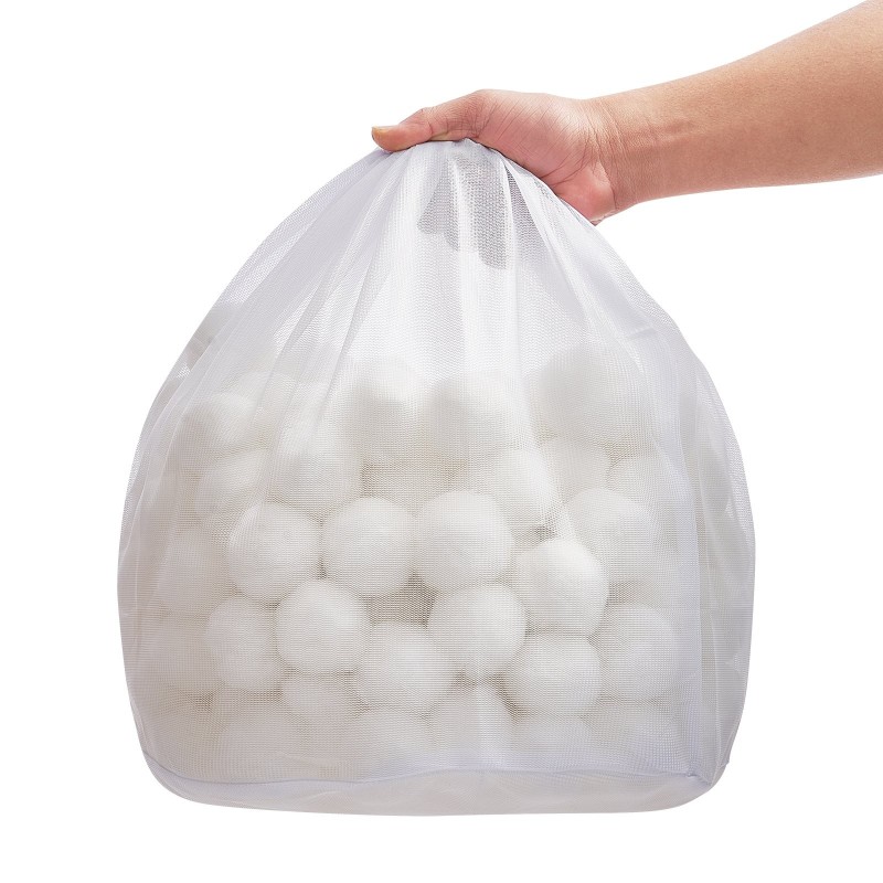 Altaan suodatinpallot 100 prosenttia polyesterikuitua 50 mm hiekkasuodattimiin pesupussilla