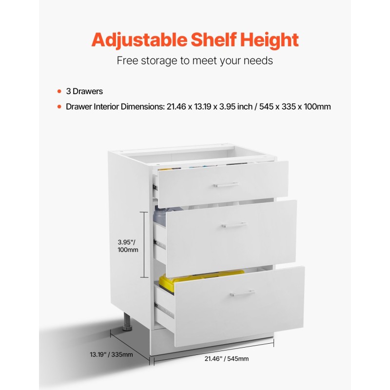 Alakaappi valkoinen puu kolme laatikkoa pehmeästi sulkeutuvilla kiskoilla