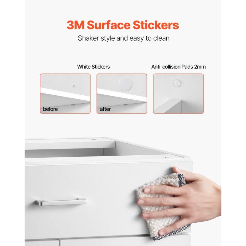 Jalkakaappi valkoinen shaker-tyylinen puumateriaali 1 laatikko 2 ovea 600×477×816 mm