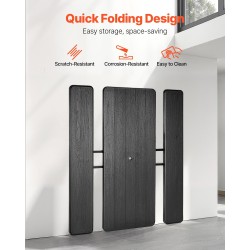 Taitettava piknikpöytä 180 cm kahdella kiinteällä penkillä teräsrunko korkeatiheyksinen polyeteeni