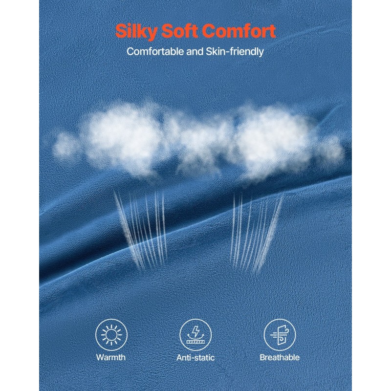 Säkkituoli hollantilaisesta sametista sininen korkeatiheyksinen vaahto aikuisille irrotettava ja pestävä päällinen