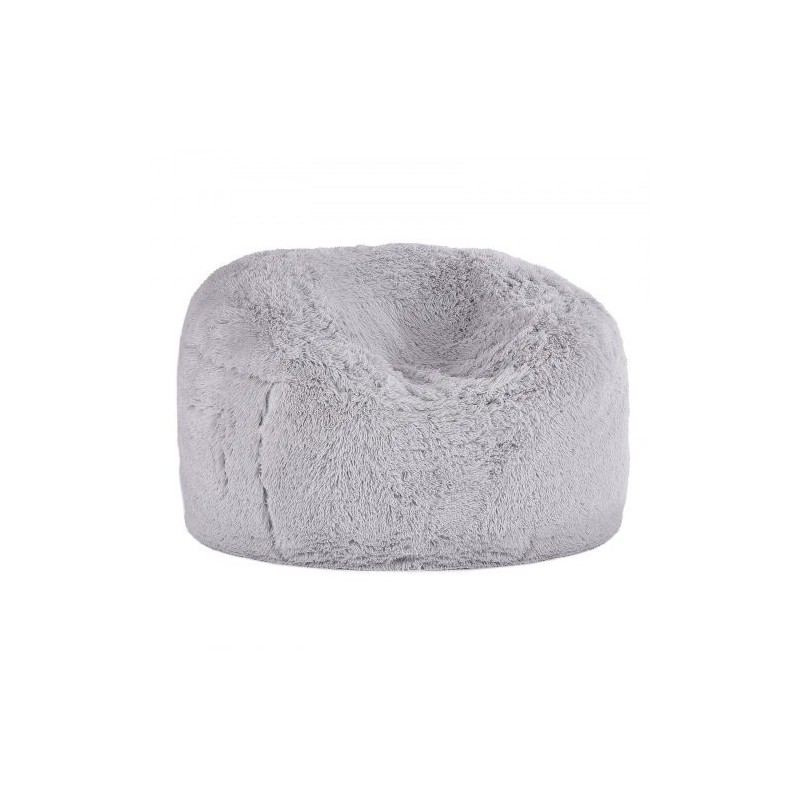 Muunnettava säkkituoli lepotuoli patja pehmeä pörröinen irrotettava pestävä päällinen harmaa