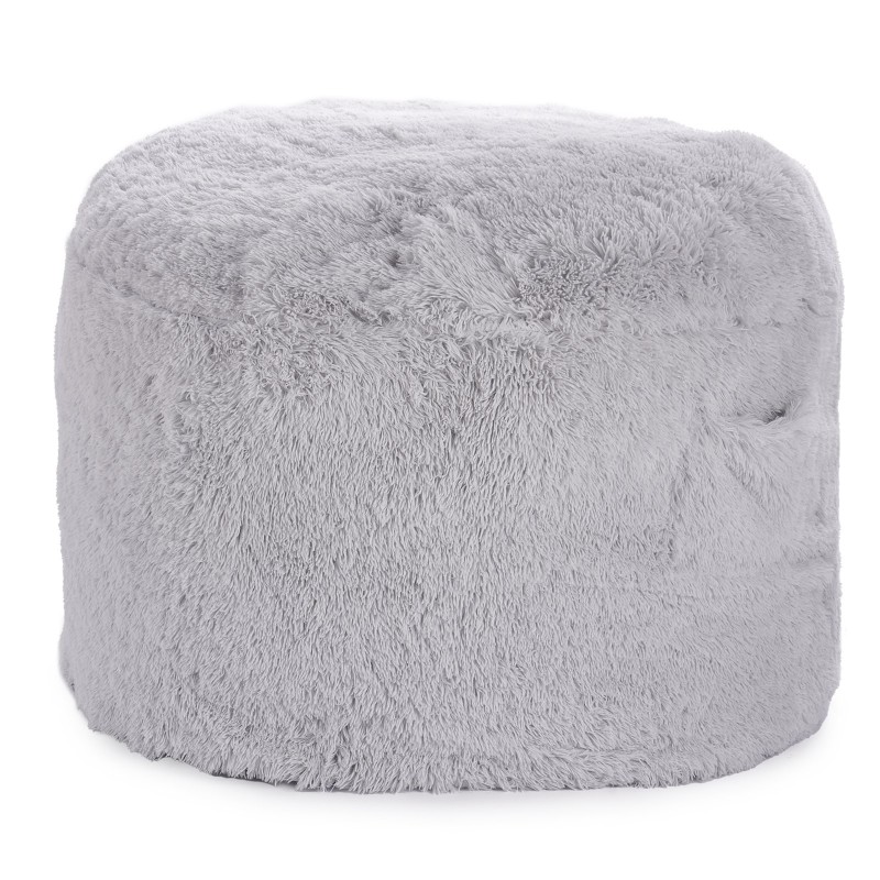 Muuntautuva säkkituoluvuode plyyssipäällisellä vaahtotäytteellä irrotettavalla pestävällä päällisellä harmaa