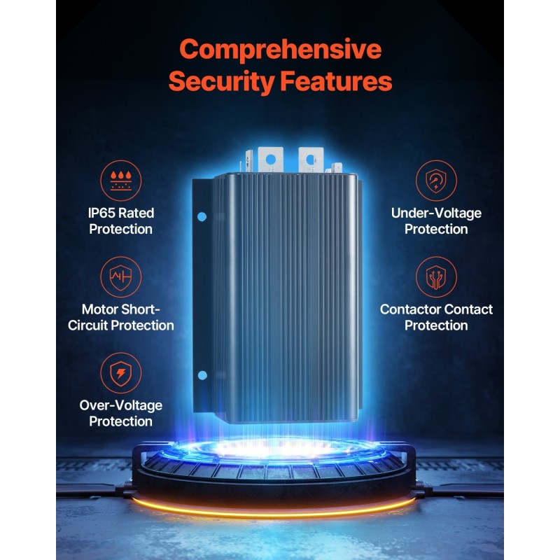 Golfkärryn moottorinohjain 36V 500A IP65 alumiiniseos ja ABS-muovi yhteensopiva 1205-117/1205M-5603