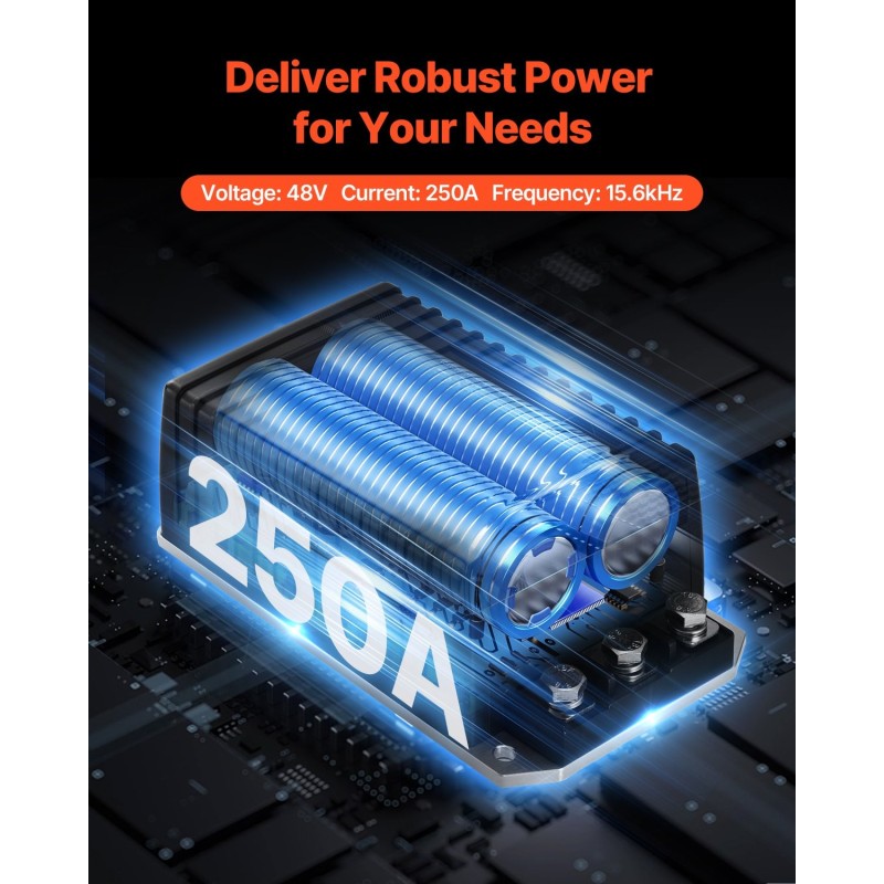 Nopeudensäädin golfkärryyn 48 V 250 A sopii EZGO TXT IP65