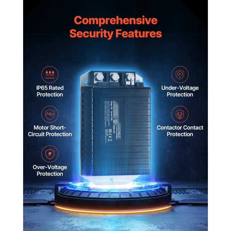 Nopeudensäädin golfkärryyn 48 V 250 A sopii EZGO TXT IP65