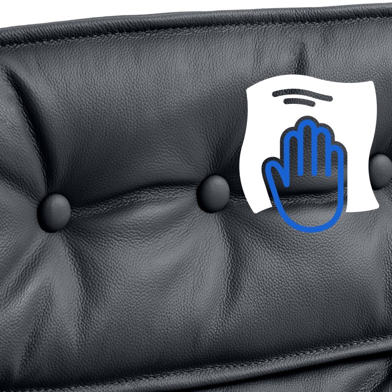 Tyylikäs nahkainen toimistotuoli säädettävällä korkeudella ja keinumekanismilla