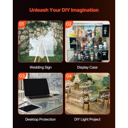 Akryylilevy läpinäkyvä 6 mm 610 x 914 mm 2 kpl kuvakehysten lasiksi