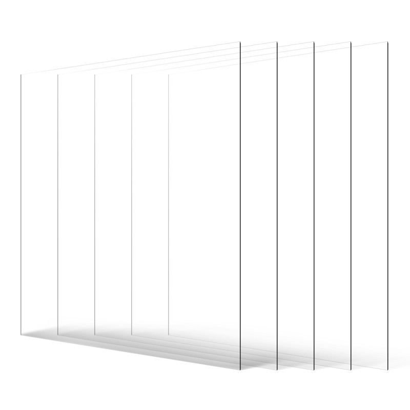 PET-levysetti 5 kpl läpinäkyvä 610x914 mm 1 mm kehyksiin ja askarteluun