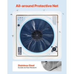 Kattotuuletin matkailuautoon kaksitoistavolttinen neljätoista tuuman aukkoon sateentunnistimella kaukosäätimellä kymmenellä