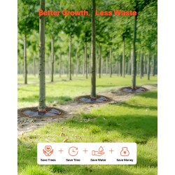 Itsekasteleva kastelurengas puuille PVC-materiaali 4 kpl 37,8 l