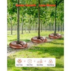 Puiden kastelurenkaat 4 kpl PVC 60,6 l hidas veden vapautus
